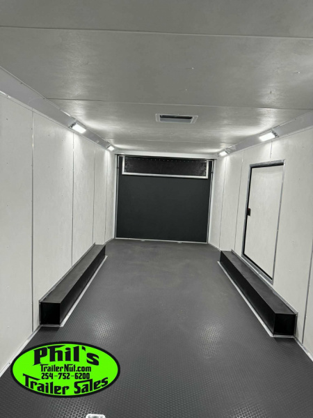 New Pace American 8.5 X28 CARGO SPORT Car / Racing Trailer ESCAPE DOOR SPREAD AXLES & UPGRADED .080 EXTERIOR!