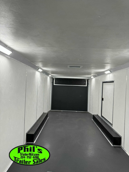 New Pace American 8.5 X28 CARGO SPORT Car / Racing Trailer ESCAPE DOOR SPREAD AXLES & UPGRADED .080 EXTERIOR!