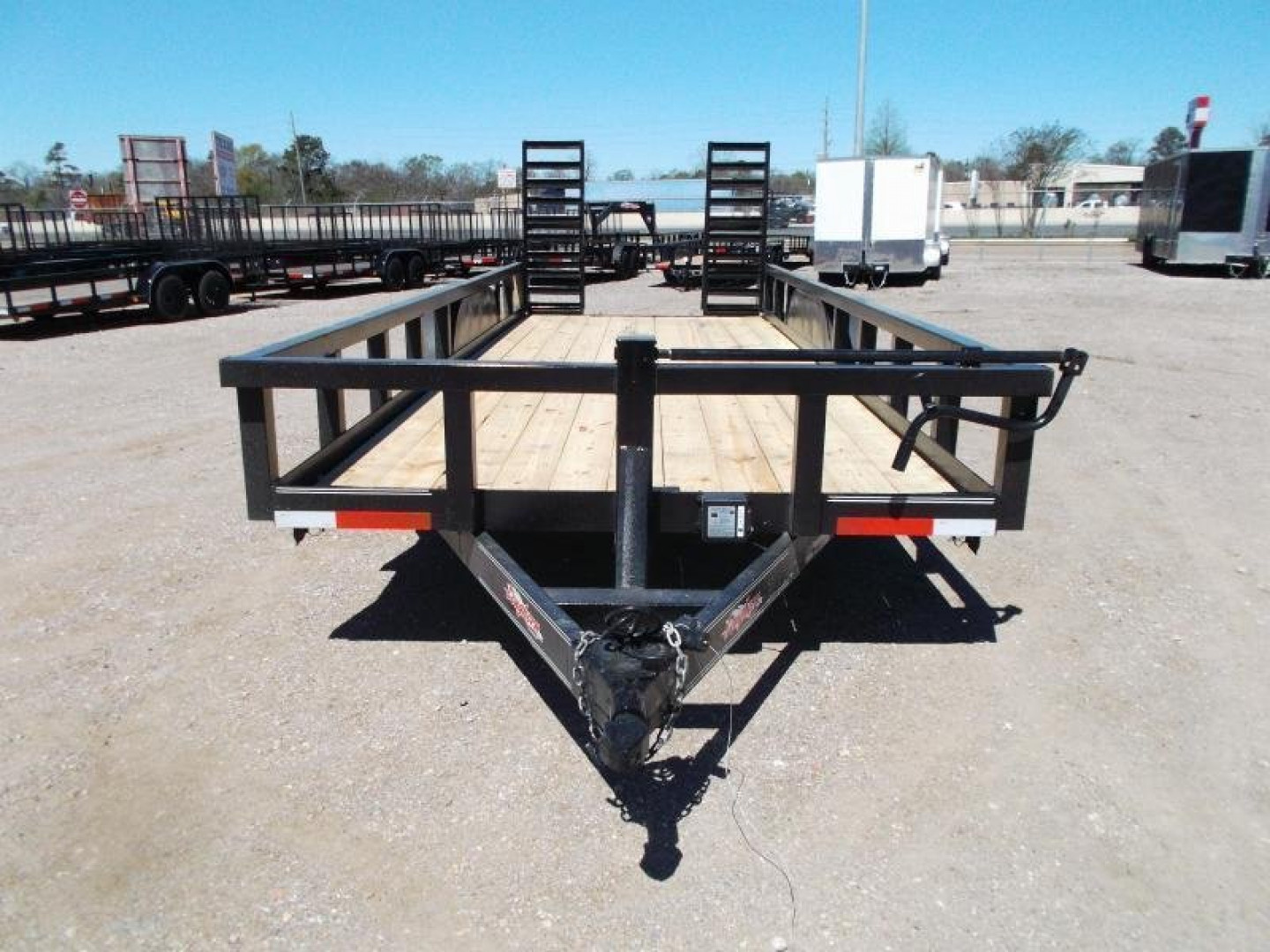 New 2026 J&C Trailers 83x20 Heavy Duty 14K Utility Trailer / Lowboy Trailer / 7000# Axles / 3" Square Tubing / 5ft Heavy Duty Stand Up Ramps