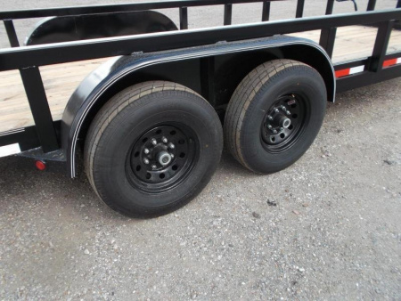 New 2026 J&C Trailers 83x20 Heavy Duty 14K Utility Trailer / Lowboy Trailer / 7000# Axles / 3" Square Tubing / 5ft Heavy Duty Stand Up Ramps