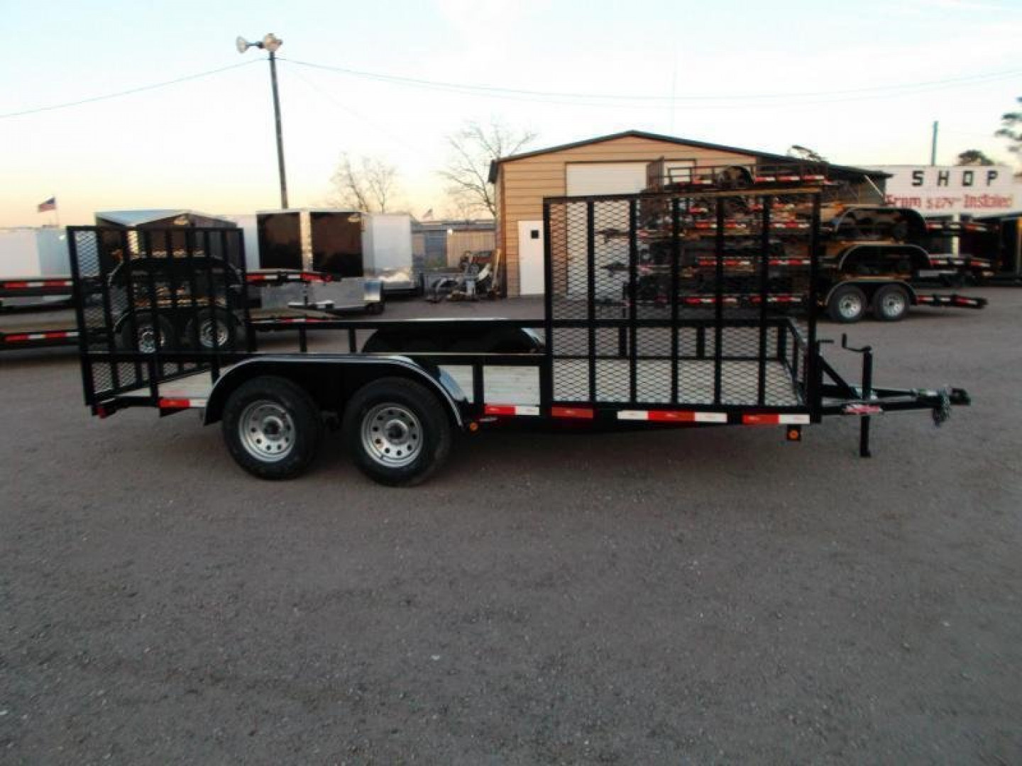 New 2026 J&C Trailers 83x16 Utility Trailer / ATV Trailer / Side by Side Trailer / 2" Bulldog Coupler / 4ft Rear Ramp / 4ft Side Load Ramp / Pipetop
