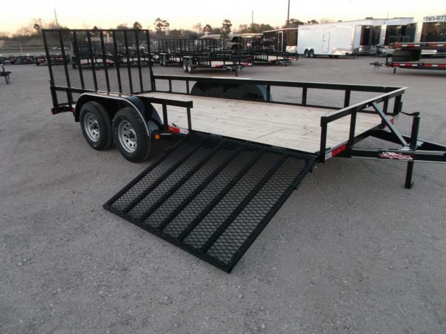 New 2026 J&C Trailers 83x16 Utility Trailer / ATV Trailer / Side by Side Trailer / 2" Bulldog Coupler / 4ft Rear Ramp / 4ft Side Load Ramp / Pipetop