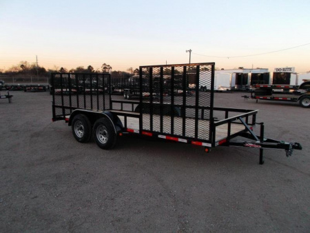 New 2026 J&C Trailers 83x16 Utility Trailer / ATV Trailer / Side by Side Trailer / 2" Bulldog Coupler / 4ft Rear Ramp / 4ft Side Load Ramp / Pipetop