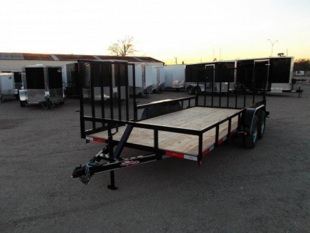 New 2026 J&C Trailers 83x16 Utility Trailer / ATV Trailer / Side by Side Trailer / 2" Bulldog Coupler / 4ft Rear Ramp / 4ft Side Load Ramp / Pipetop