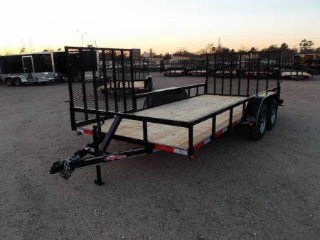 New 2026 J&C Trailers 83x16 Utility Trailer / ATV Trailer / Side by Side Trailer / 2  Bulldog Coupler / 4ft Rear Ramp / 4ft Side Load Ramp / Pipetop