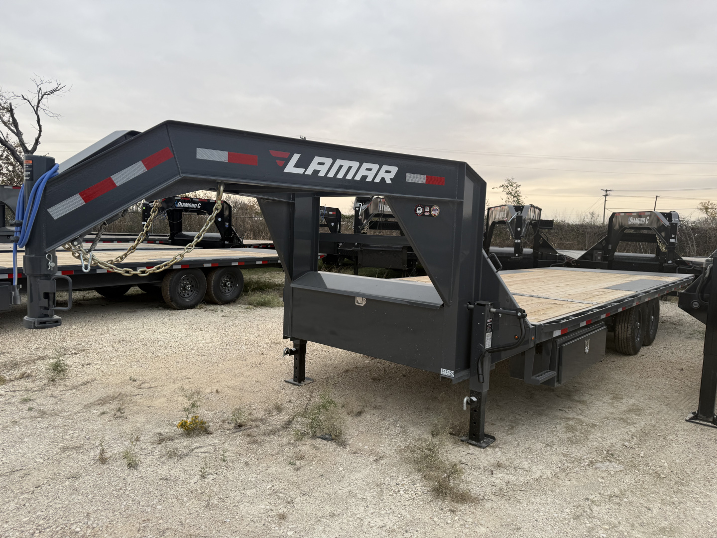 New 2026 Lamar Trailers 102X24 GN 14K Tilt Trailer