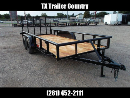 New 2026 J&C Trailers 83x14 Tandem Utility Trailer / Pipetop / 4ft Ramp Gate / Electric Brakes / 2" Bulldog Coupler