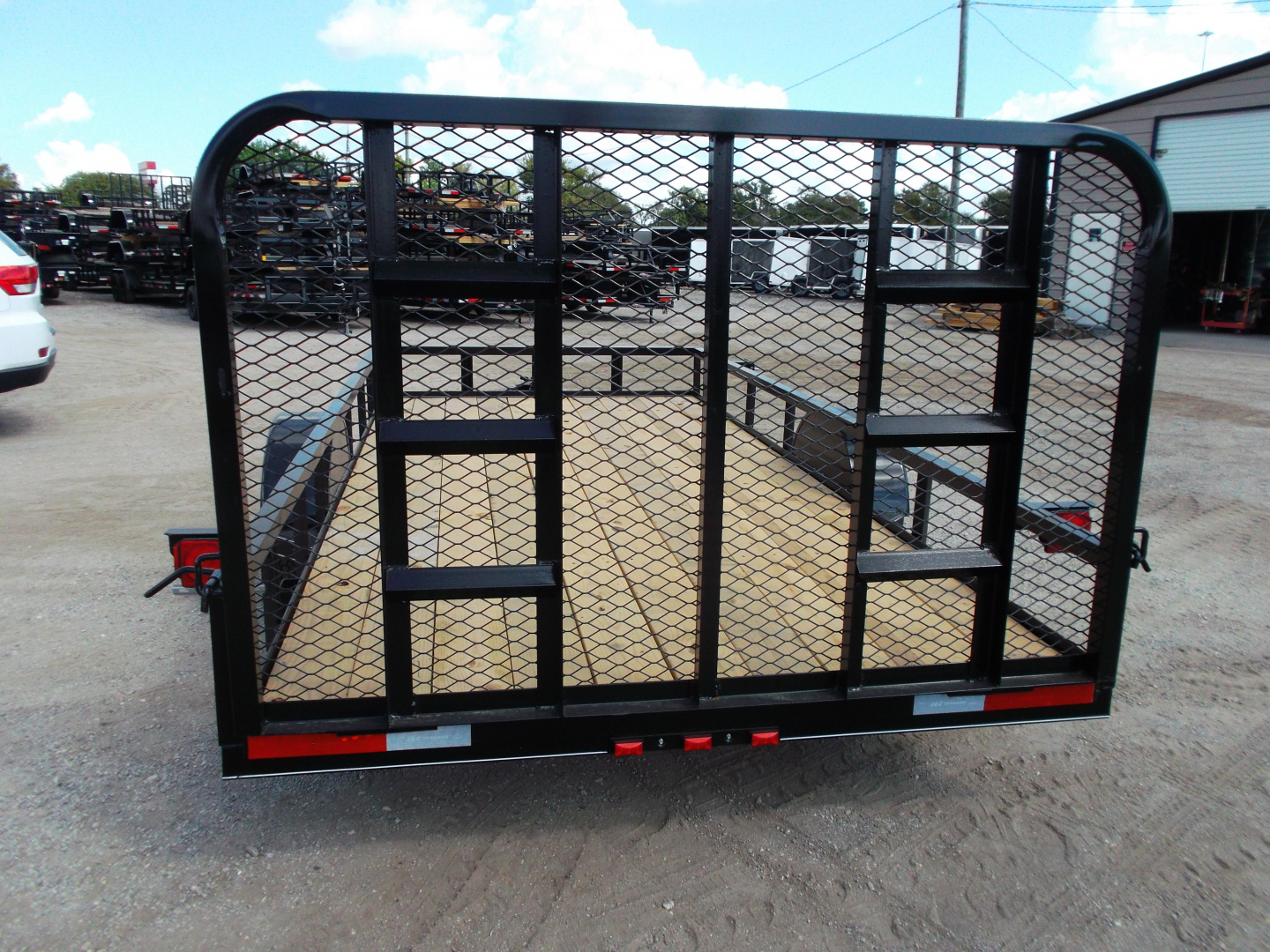 New 2026 J&C Trailers 77x14 SA Utility Trailer / UTV Trailer / C-Channel Wrap Tongue / 2" Bulldog Coupler / 4ft Ramp Gate