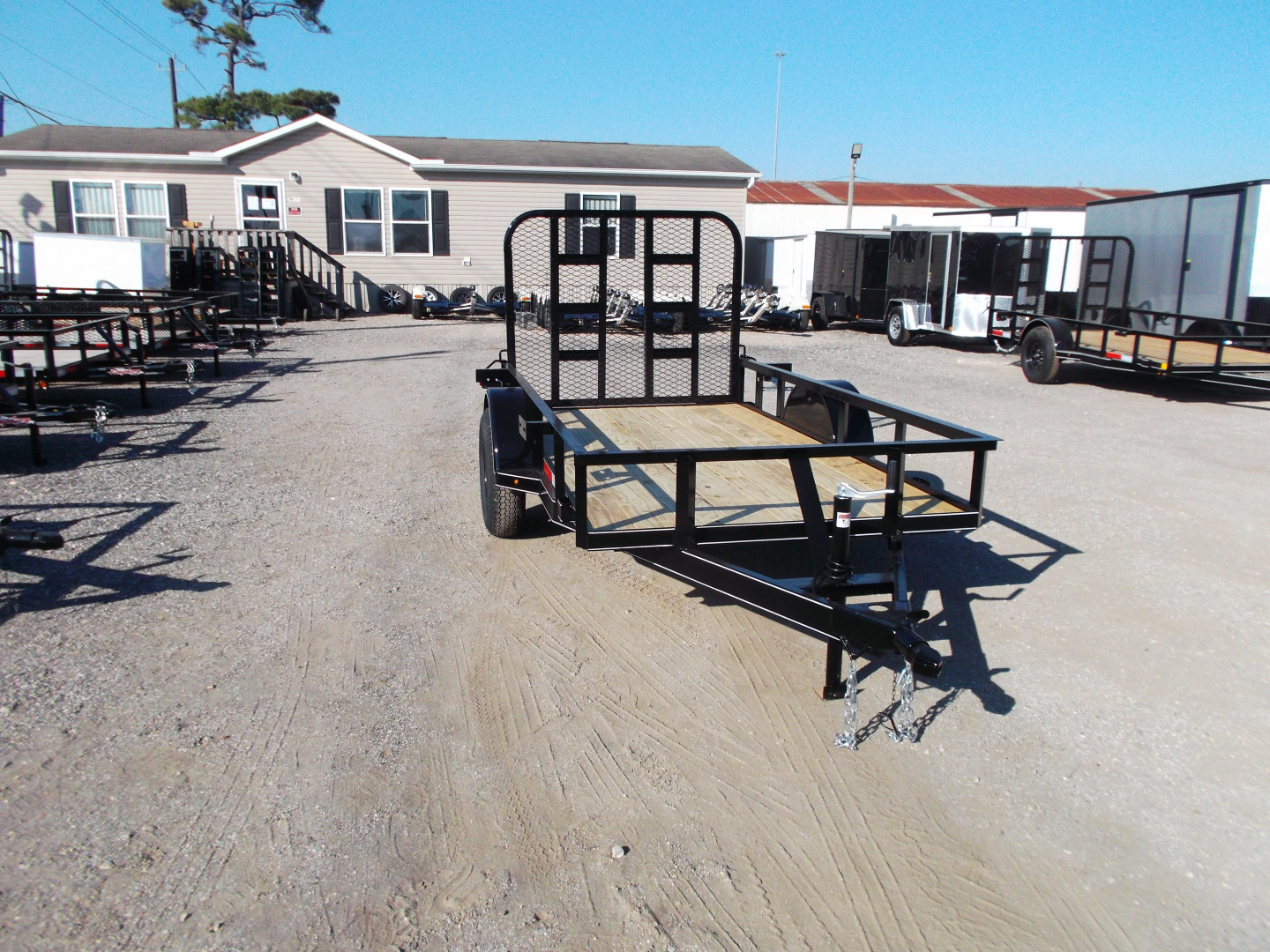 New 2026 J&C Trailers 5x10 Utility Trailer / ATV / Golf Cart Trailer / Wrap Tongue / 4ft Ramp Gate / 2" Bulldog Coupler / LED's