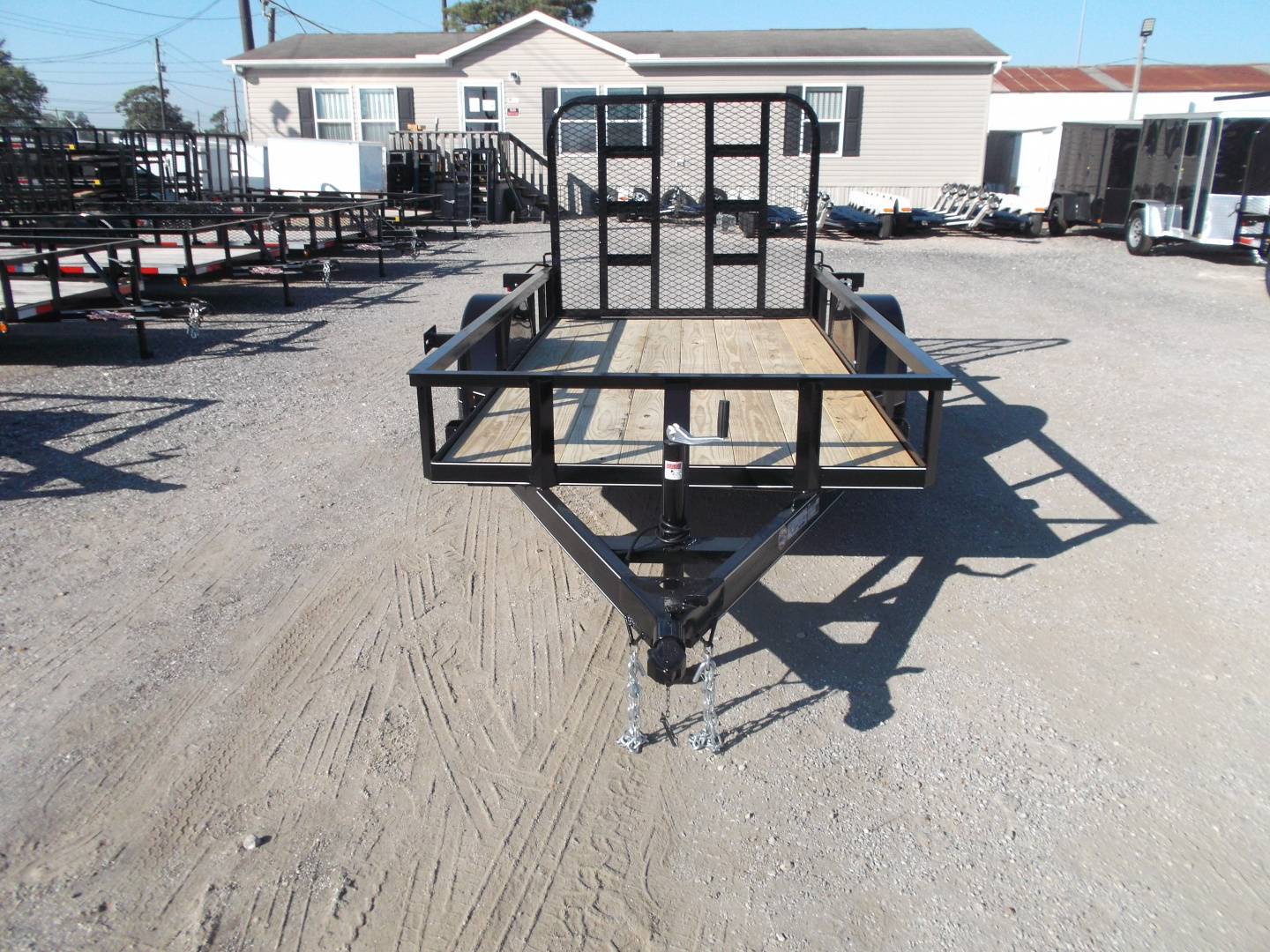 New 2026 J&C Trailers 5x10 Utility Trailer / ATV / Golf Cart Trailer / Wrap Tongue / 4ft Ramp Gate / 2" Bulldog Coupler / LED's