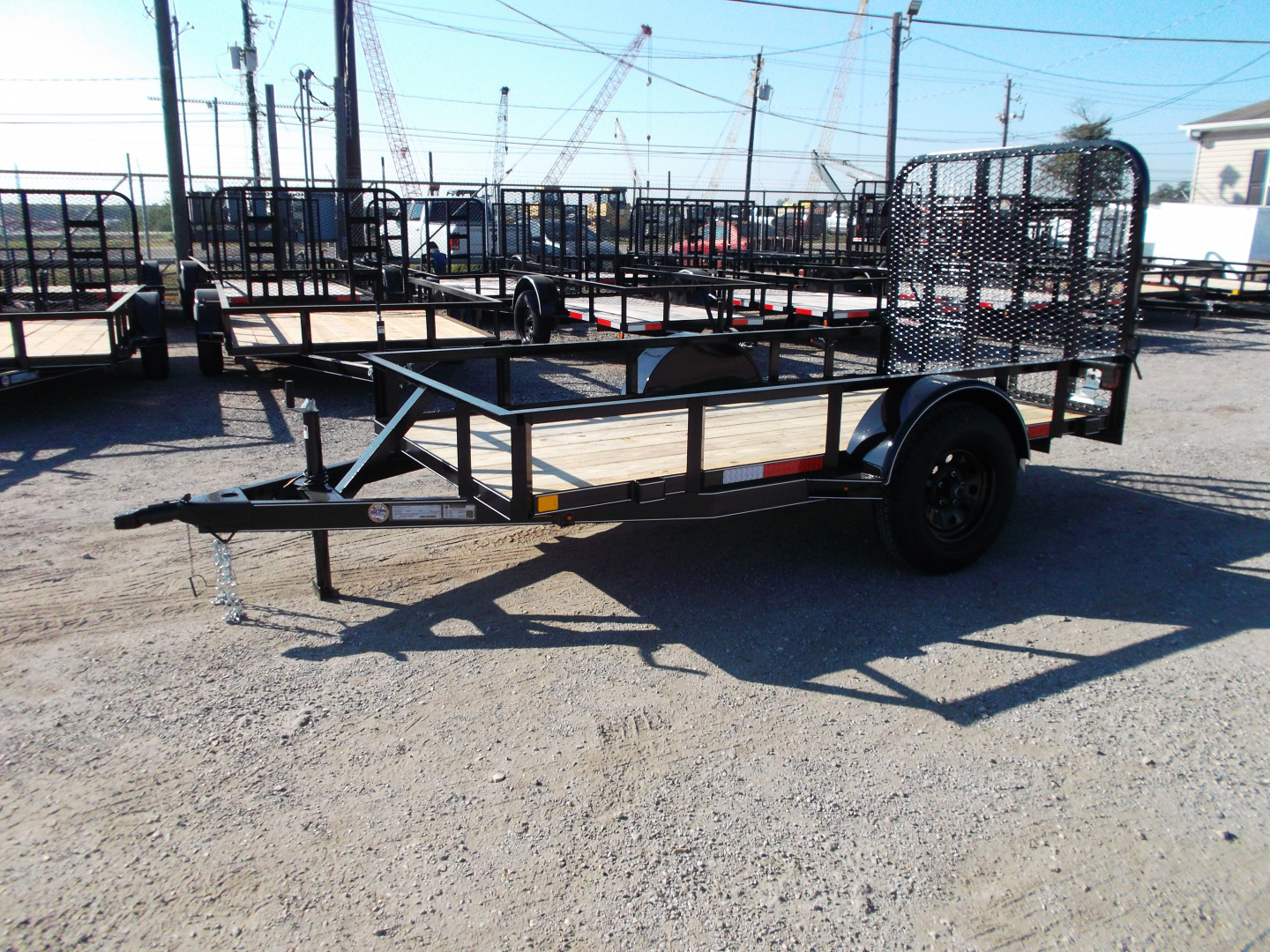 New 2026 J&C Trailers 5x10 Utility Trailer / ATV / Golf Cart Trailer / Wrap Tongue / 4ft Ramp Gate / 2" Bulldog Coupler / LED's