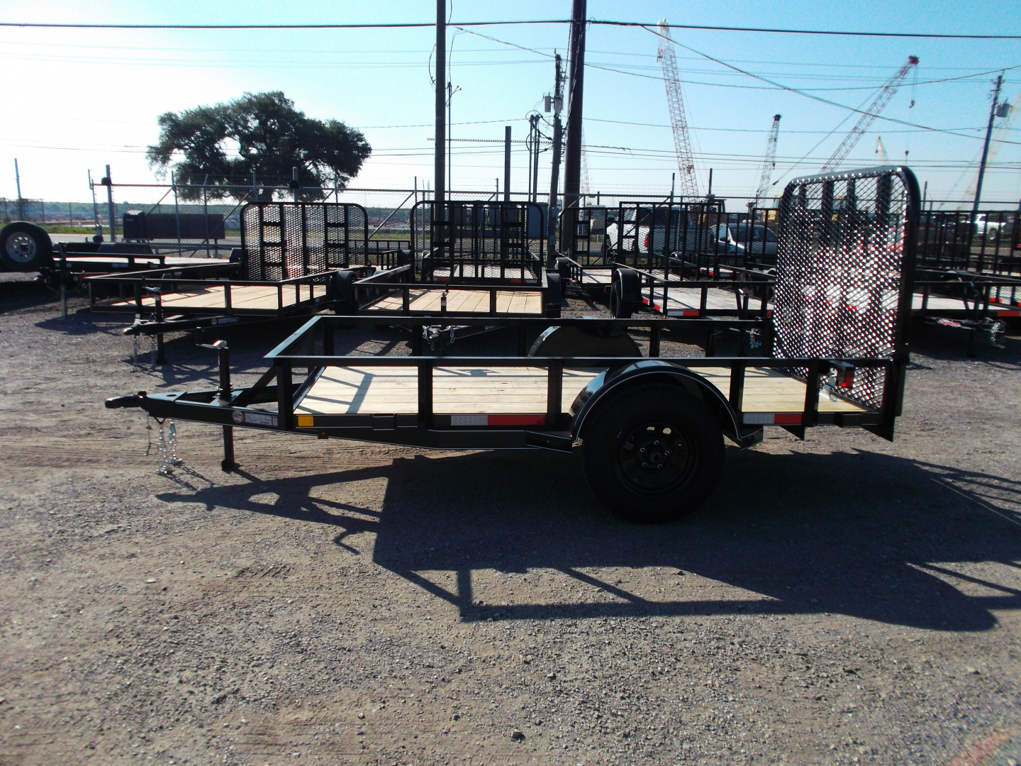 New 2026 J&C Trailers 5x10 Utility Trailer / ATV / Golf Cart Trailer / Wrap Tongue / 4ft Ramp Gate / 2" Bulldog Coupler / LED's
