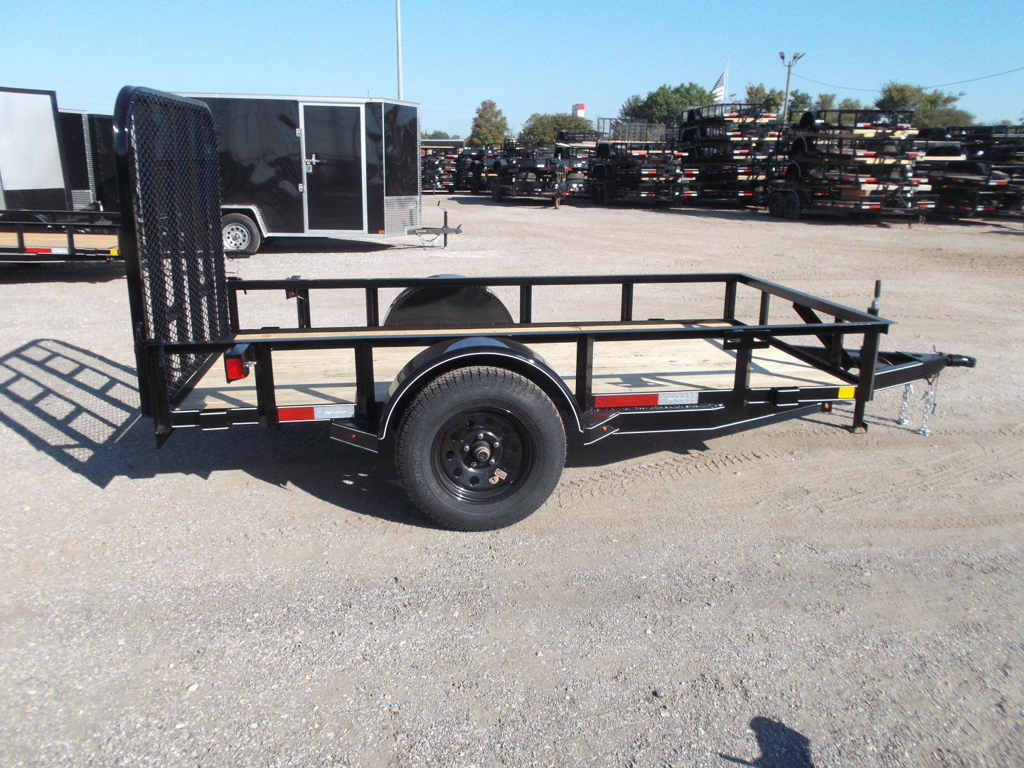 New 2026 J&C Trailers 5x10 Utility Trailer / ATV / Golf Cart Trailer / Wrap Tongue / 4ft Ramp Gate / 2" Bulldog Coupler / LED's