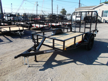 New 2026 J&C Trailers 5x10 Utility Trailer / ATV / Golf Cart Trailer / Wrap Tongue / 4ft Ramp Gate / 2" Bulldog Coupler / LED's