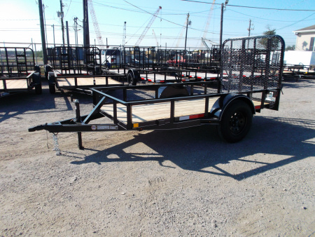New 2026 J&C Trailers 5x10 Utility Trailer / ATV / Golf Cart Trailer / Wrap Tongue / 4ft Ramp Gate / 2" Bulldog Coupler / LED's