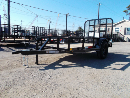 New 2026 J&C Trailers 5x10 Utility Trailer / ATV / Golf Cart Trailer / Wrap Tongue / 4ft Ramp Gate / 2" Bulldog Coupler / LED's