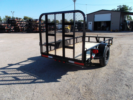 New 2026 J&C Trailers 5x10 Utility Trailer / ATV / Golf Cart Trailer / Wrap Tongue / 4ft Ramp Gate / 2" Bulldog Coupler / LED's