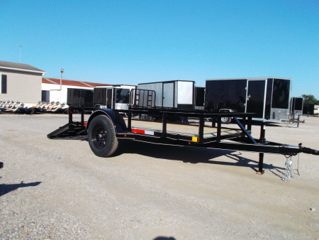 New 2026 J&C Trailers 5x10 Utility Trailer / ATV / Golf Cart Trailer / Wrap Tongue / 4ft Ramp Gate / 2" Bulldog Coupler / LED's
