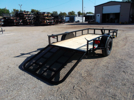 New 2026 J&C Trailers 5x10 Utility Trailer / ATV / Golf Cart Trailer / Wrap Tongue / 4ft Ramp Gate / 2" Bulldog Coupler / LED's