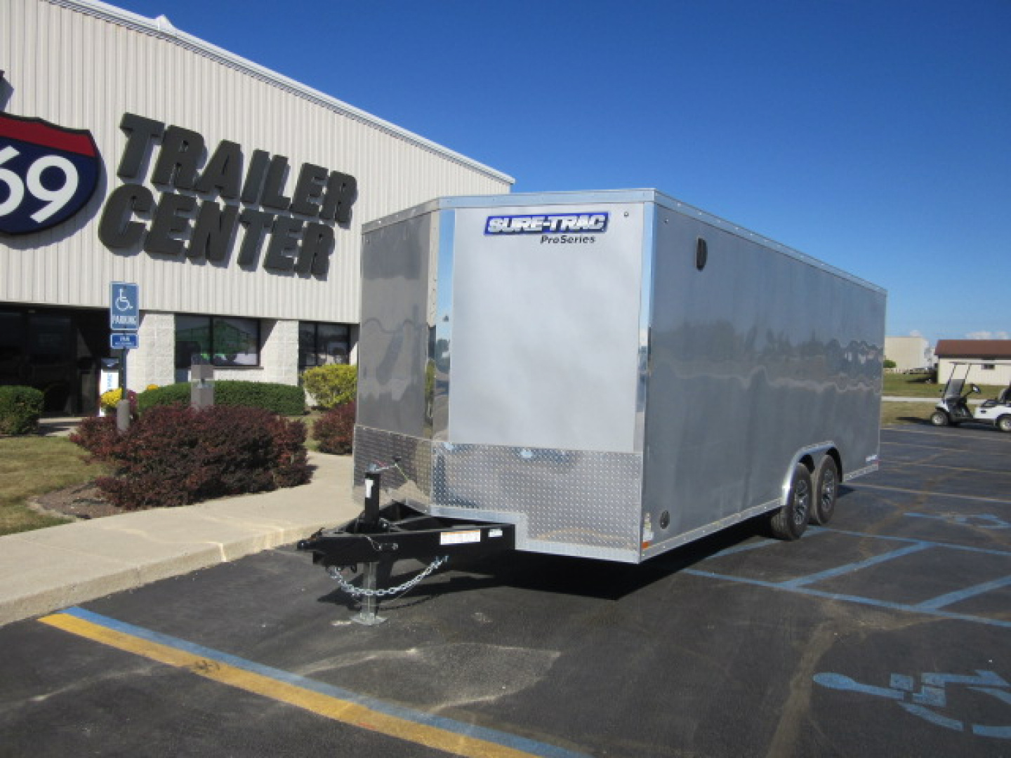 Used 2024 Sure-Trac 8.5 x 20 Pro Series STWCH10220TA-100 Car / Racing Trailer 10K / Spare Tire / Floor Mounted E-Track