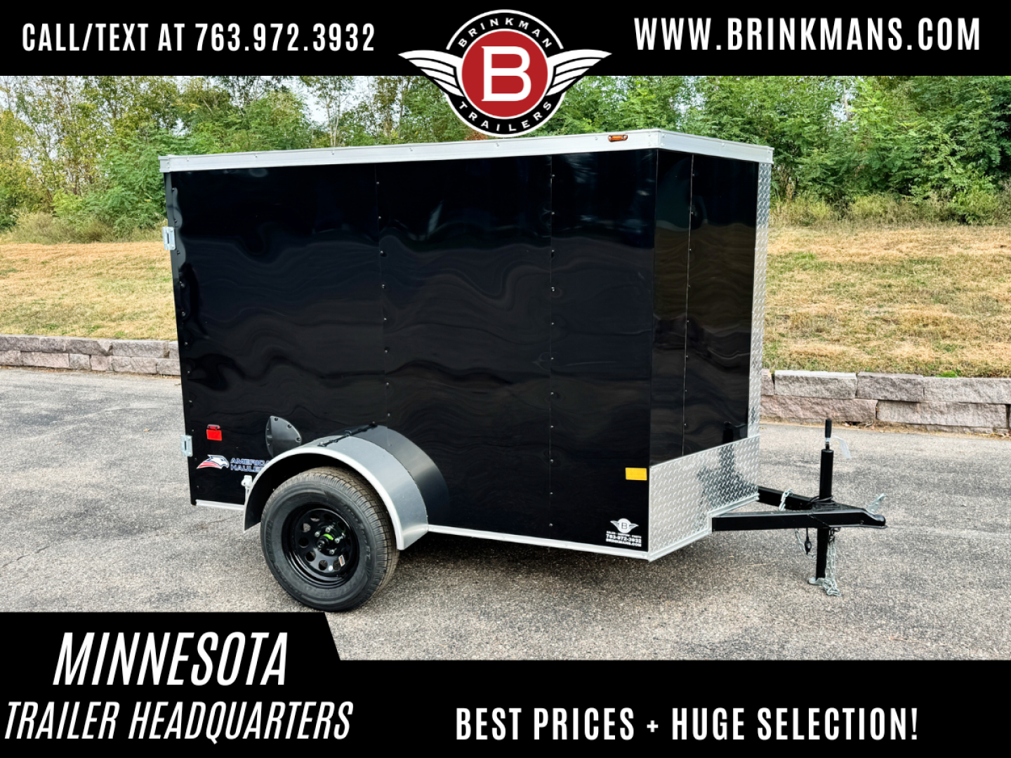 New American Hauler 5X8 Enclosed Trailer -- Single Swing Door!