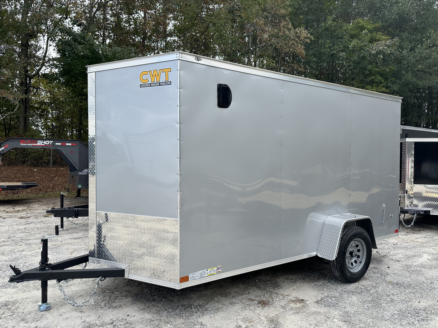 New 2026 6X12 COVERED WAGON SINGLE AXLE ENCLOSED TRAILER WITH BARN DOORS