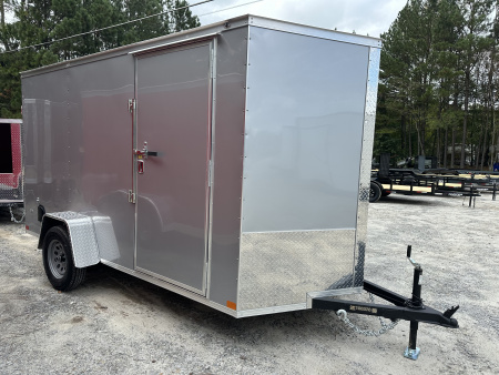 New 2026 6X12 COVERED WAGON SINGLE AXLE ENCLOSED TRAILER WITH BARN DOORS