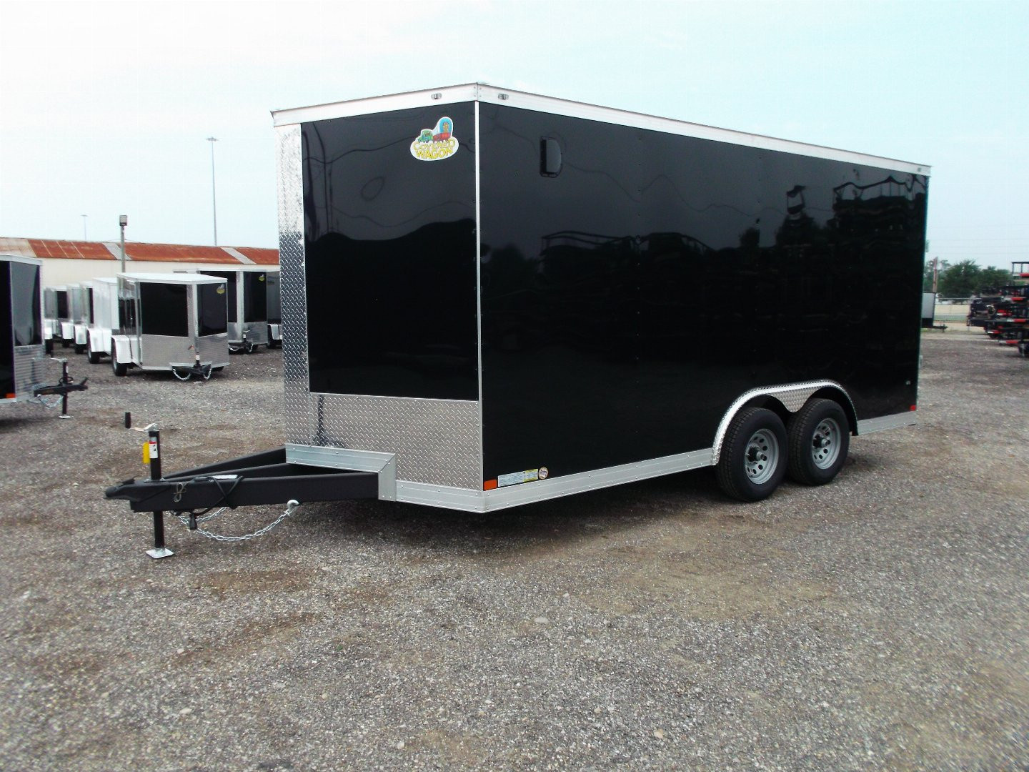 New 2026 Covered Wagon Trailers 8.5x16 Cargo Trailer / Enclosed Trailer / Car Hauler / 5200# Axles / 7ft Interior / .030 Black Semi-Screwless Exterior / Extra Wide Ramp