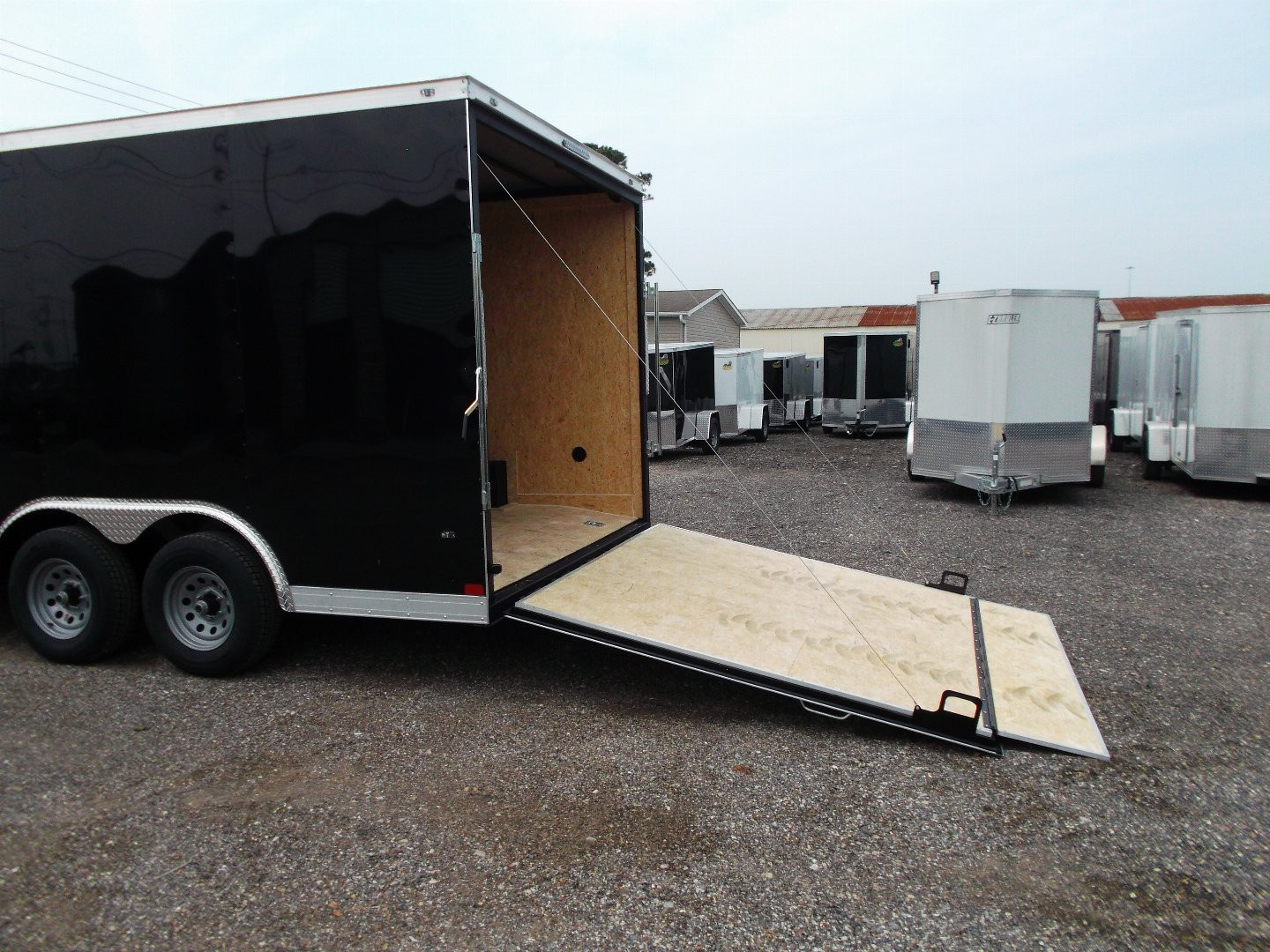 New 2026 Covered Wagon Trailers 8.5x16 Cargo Trailer / Enclosed Trailer / Car Hauler / 5200# Axles / 7ft Interior / .030 Black Semi-Screwless Exterior / Extra Wide Ramp