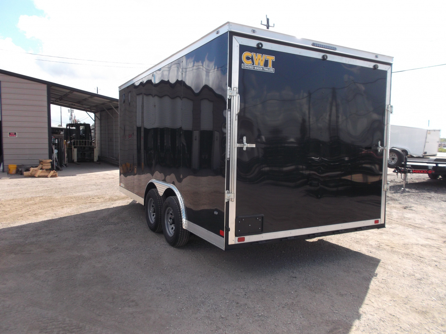 New 2026 Covered Wagon Trailers 8.5x16 Cargo Trailer / Enclosed Trailer / Car Hauler / 5200# Axles / 7ft Interior / .030 Black Semi-Screwless Exterior / Extra Wide Ramp