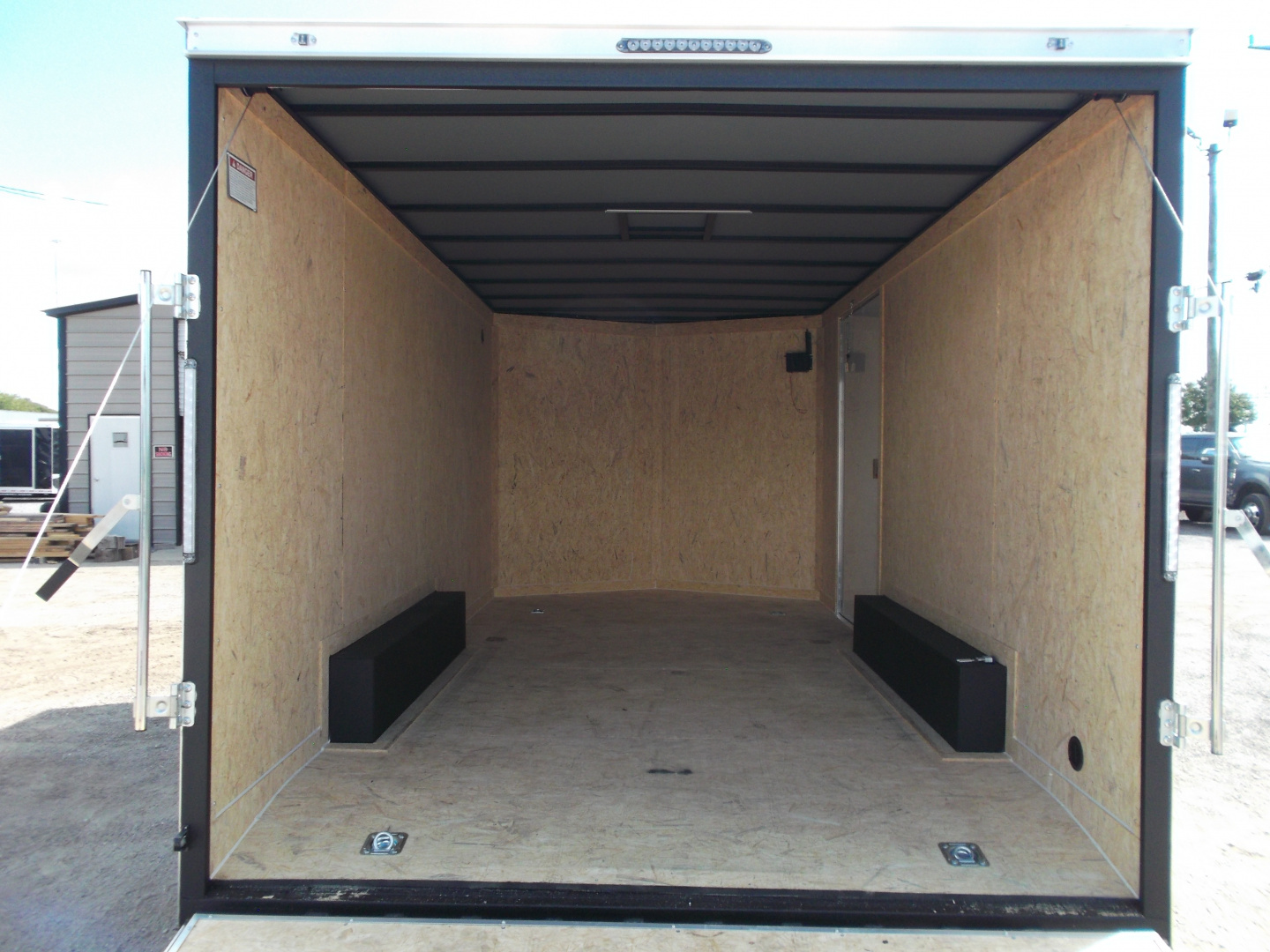 New 2026 Covered Wagon Trailers 8.5x16 Cargo Trailer / Enclosed Trailer / Car Hauler / 5200# Axles / 7ft Interior / .030 Black Semi-Screwless Exterior / Extra Wide Ramp