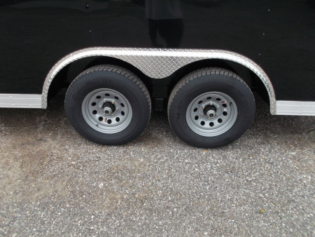 New 2026 Covered Wagon Trailers 8.5x16 Cargo Trailer / Enclosed Trailer / Car Hauler / 5200# Axles / 7ft Interior / .030 Black Semi-Screwless Exterior / Extra Wide Ramp