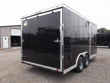 New 2026 Covered Wagon Trailers 8.5x16 Cargo Trailer / Enclosed Trailer / Car Hauler / 5200# Axles / 7ft Interior / .030 Black Semi-Screwless Exterior / Extra Wide Ramp