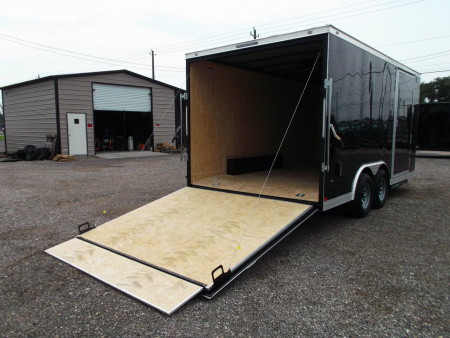 New 2026 Covered Wagon Trailers 8.5x16 Cargo Trailer / Enclosed Trailer / Car Hauler / 5200# Axles / 7ft Interior / .030 Black Semi-Screwless Exterior / Extra Wide Ramp