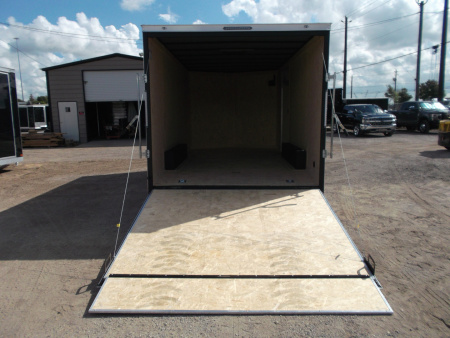 New 2026 Covered Wagon Trailers 8.5x16 Cargo Trailer / Enclosed Trailer / Car Hauler / 5200# Axles / 7ft Interior / .030 Black Semi-Screwless Exterior / Extra Wide Ramp