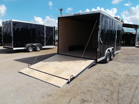 New 2026 Covered Wagon Trailers 8.5x16 Cargo Trailer / Enclosed Trailer / Car Hauler / 5200# Axles / 7ft Interior / .030 Black Semi-Screwless Exterior / Extra Wide Ramp