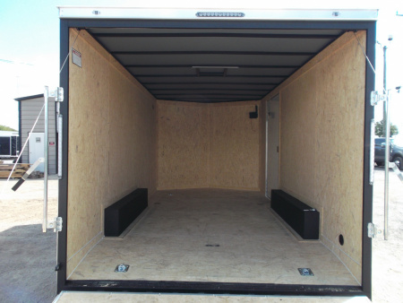 New 2026 Covered Wagon Trailers 8.5x16 Cargo Trailer / Enclosed Trailer / Car Hauler / 5200# Axles / 7ft Interior / .030 Black Semi-Screwless Exterior / Extra Wide Ramp