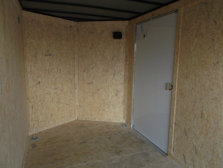 New 2026 Covered Wagon Trailers 7x16 Tandem Axle Cargo Trailer / Enclosed Trailer / 7'6" Interior / Extra Wide Ramp / 48" RV Side Door / LEDs / .030 Black Semi-Screwless Exterior