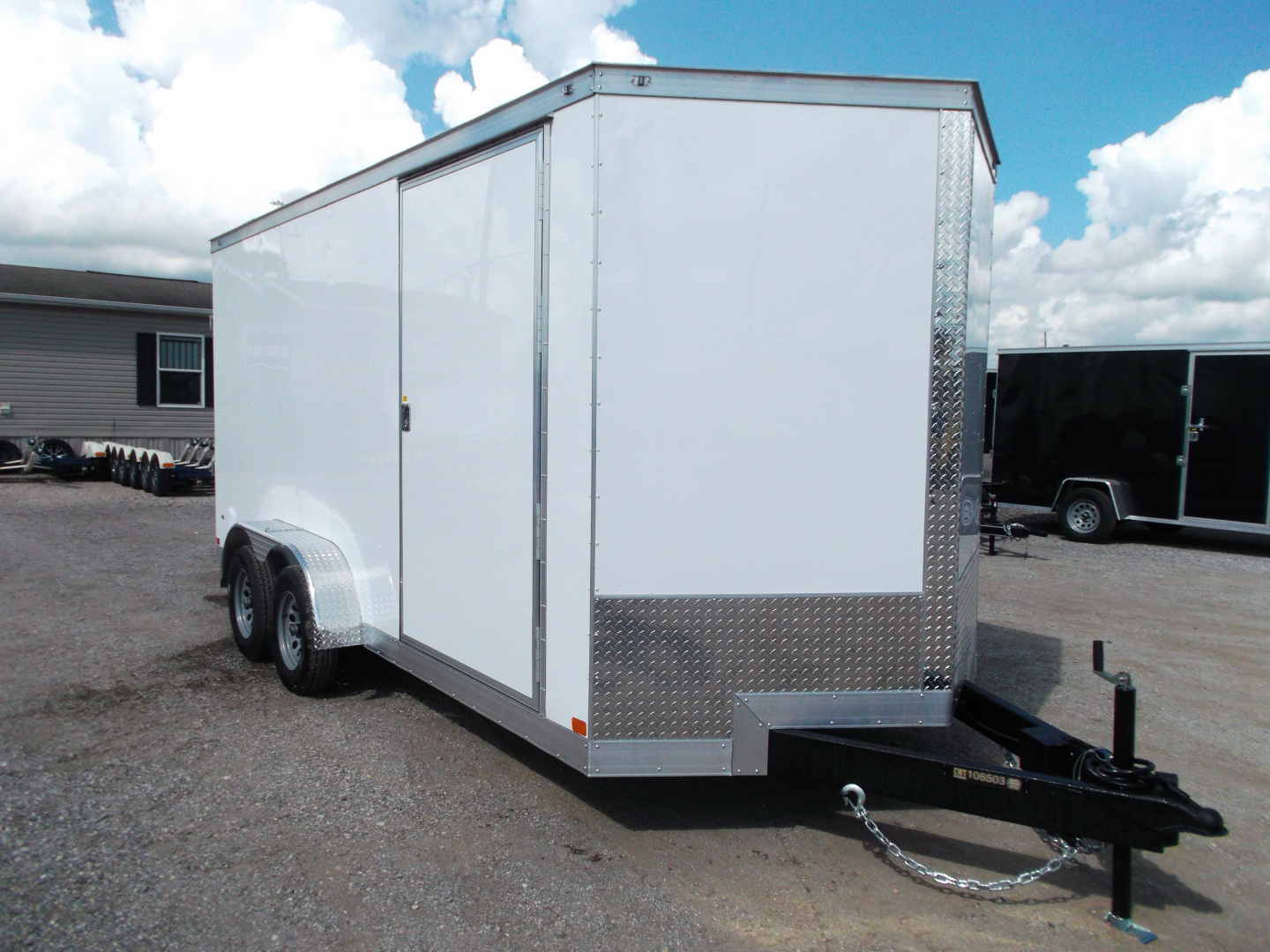 New 2026 Covered Wagon Trailers 7x16 Cargo Trailer / Enclosed Trailer / 7ft Interior / Extra Wide Ramp / 48" RV Door / .080 White Poly Core Semi-Screwless Exterior