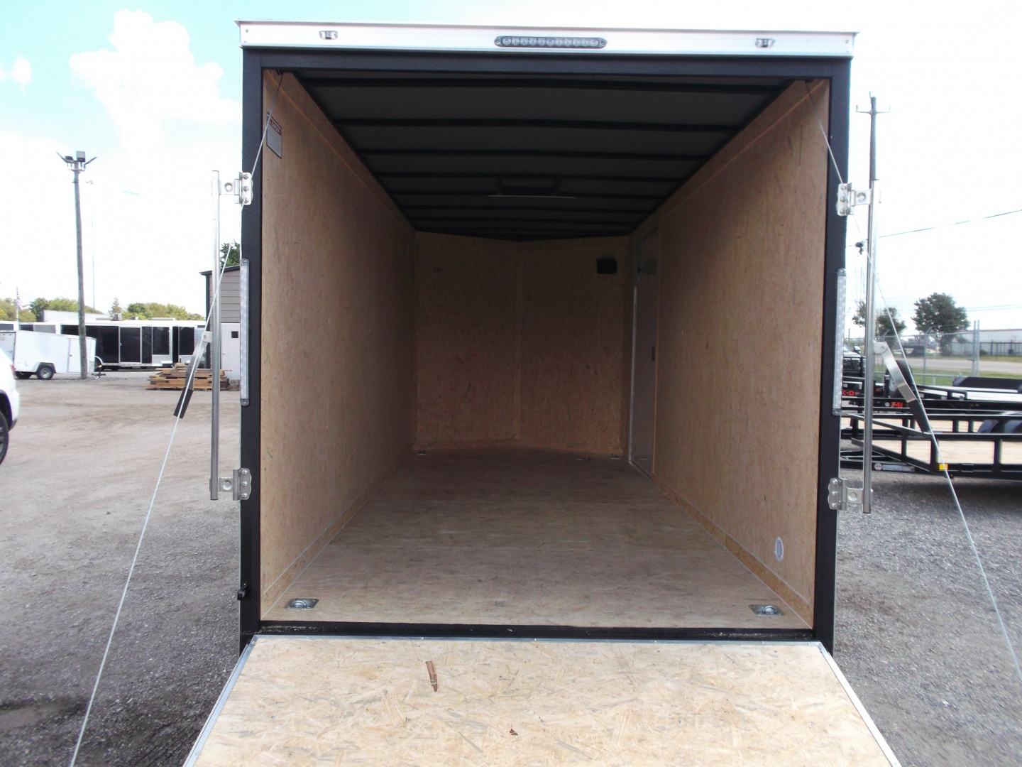 New 2026 Covered Wagon Trailers 7x16 Cargo Trailer / Enclosed Trailer / 7ft Interior / Extra Wide Ramp / 48" RV Door / .080 White Poly Core Semi-Screwless Exterior