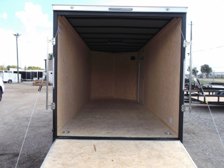 New 2026 Covered Wagon Trailers 7x16 Cargo Trailer / Enclosed Trailer / 7ft Interior / Extra Wide Ramp / 48" RV Door / .080 White Poly Core Semi-Screwless Exterior