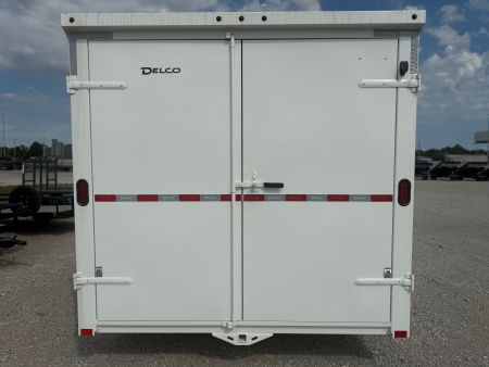 New 2026 Delco Trailers E224 Cargo / Enclosed Trailer w/ Rear Barn Doors