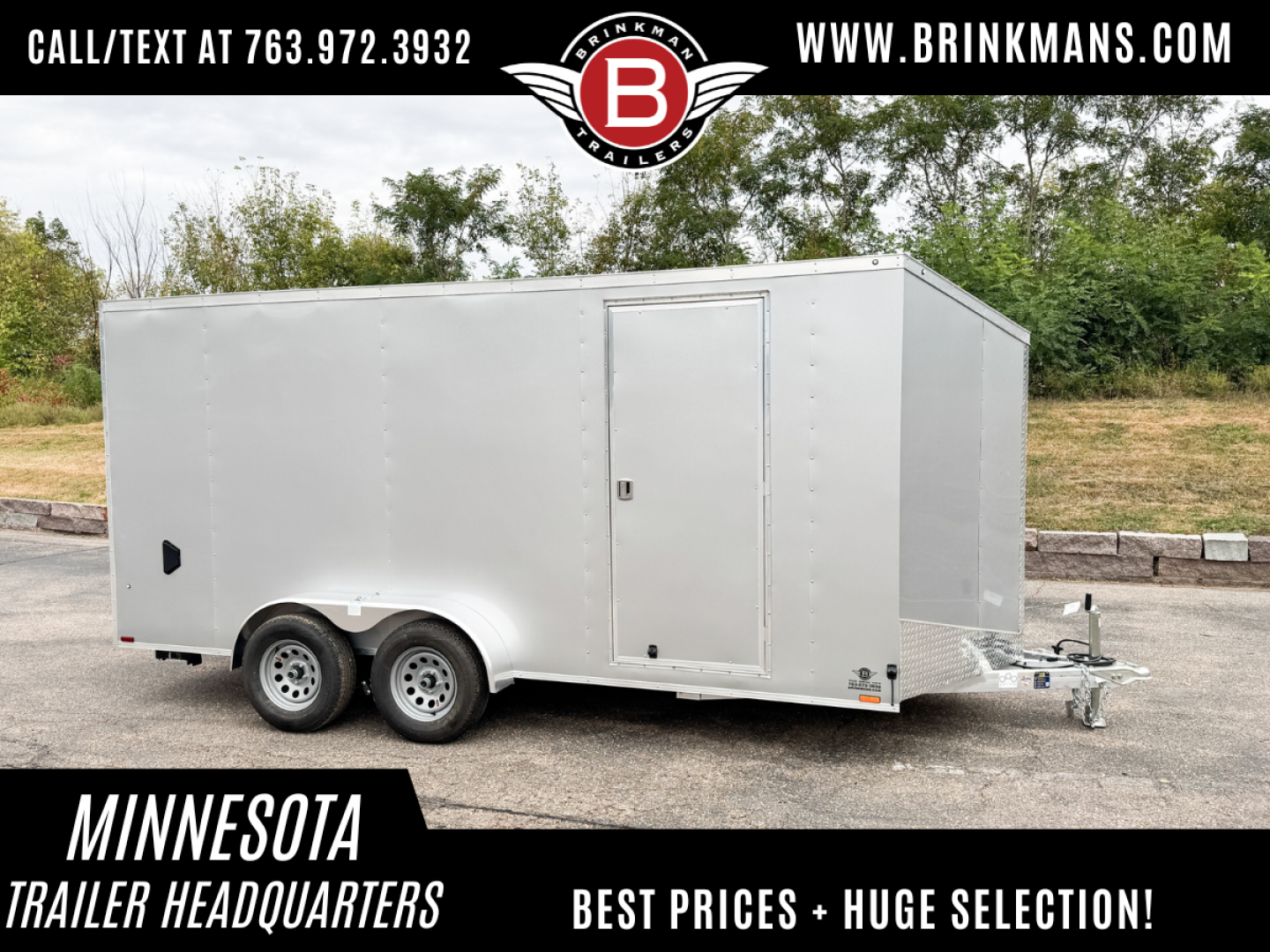 New 2026 Lightning 7X16 Trailer Cargo / Enclosed Trailer - RAMP DOOR!