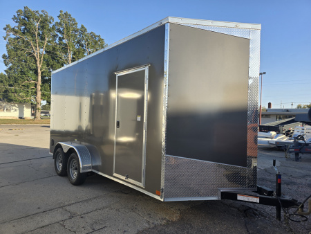 New 2026 Allure Trailers 7x16 Tandem Axle-7k GVWR-Policore Sides Cargo / Enclosed Trailer