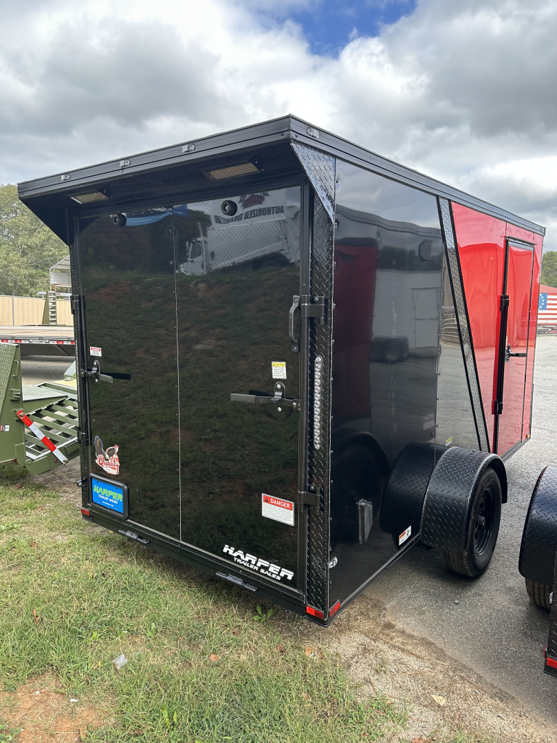 New 2026 QUALITY CARGO 6X12 SINGLE AXLE ENCLOSED TRAILER WITH REAR SPOILER
