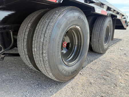 New 2026 Top Hat Trailers GN240-30x102 Flatbed Trailer w/ Jumbo Ramps & 14 Ply Upg. (25'+5')