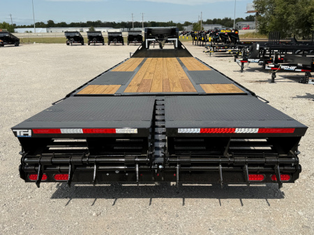 New 2026 Top Hat Trailers GN240-30x102 Flatbed Trailer w/ Jumbo Ramps & 14 Ply Upg. (25'+5')
