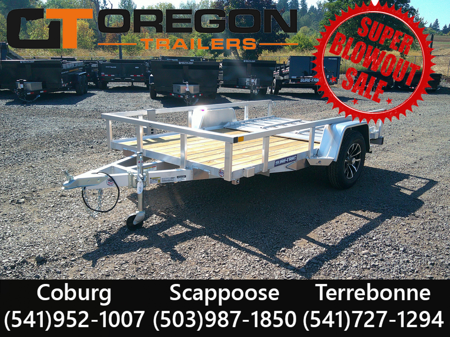 New 2026 Sure-Trac 6x10 3K Aluminum Utility Trailer