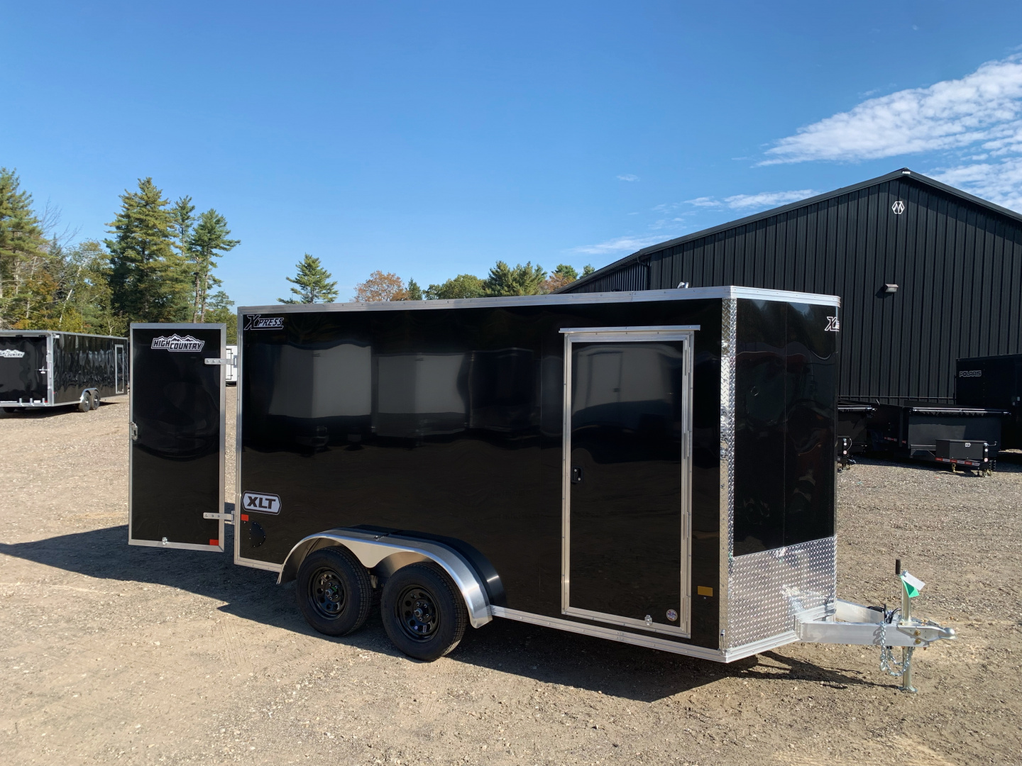 New 2026 High Country 7x14 + 18" V-Nose/ XLT Aluminum trailer / Barn Door/ 7'interior -7000GVW