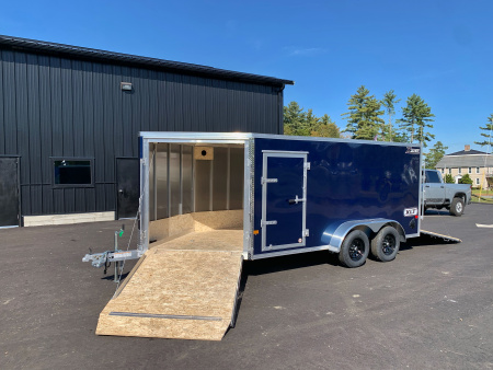 New 2026 High Country 7x14 + 5ft V nose - Snowmobile Trailer/ Two Place / Drive In-Out / All Aluminum - 7000gvw